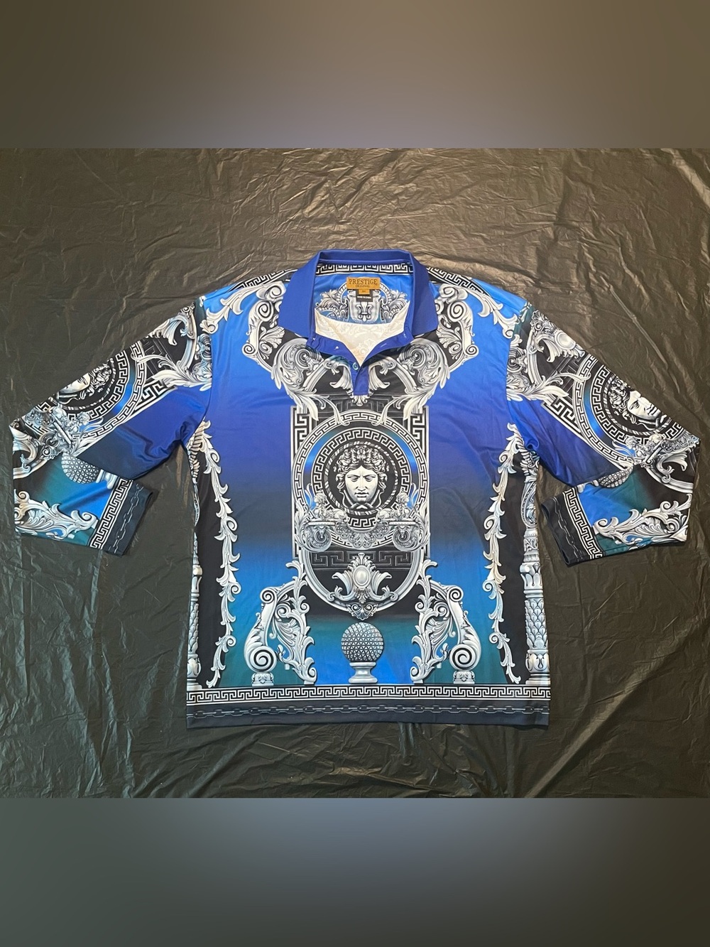 Prestige Original Versace like Medusa Polo in Blue